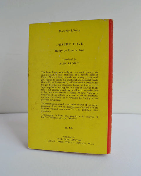Desert Love by Henry De Montherlant (Paul Elek Ltd / 1960)
