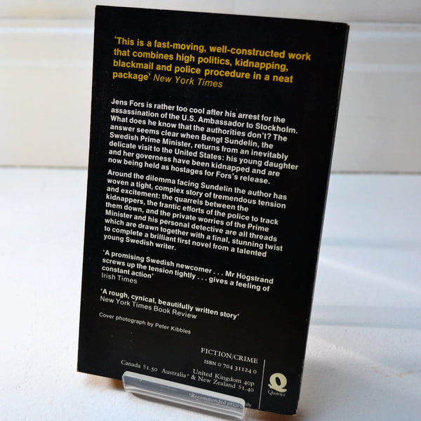 On the Prime minister's Account by Olle Hogstrand (Quartet / first pbk printing, 1974)