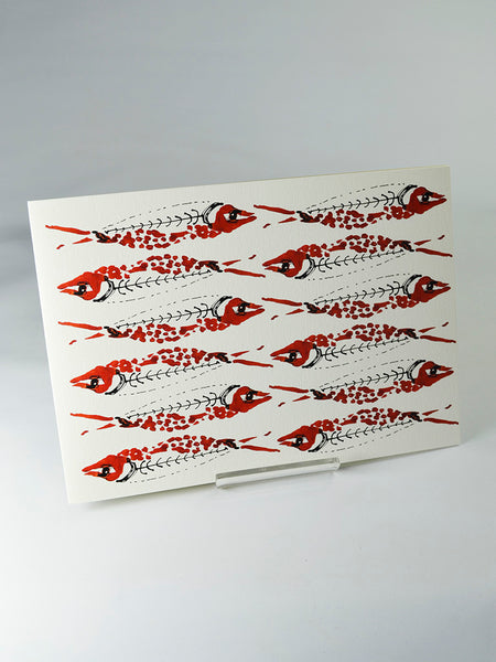Chilli Fish by Joan Charnley (original 1950 Indian ink on paper design from Joan Charnley's sketchbooks)