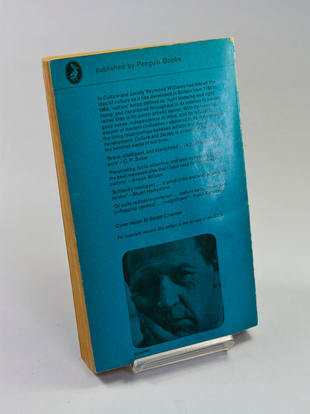 Culture and Society 1780 - 1950 by Raymond Williams (Penguin Books / 1963 revised edition of work first published in 1958)