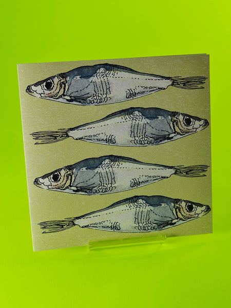 Herring Whitebait by Joan Charnley (original 1971 ink and watercolour design from Joan Charnley's sketchbooks)