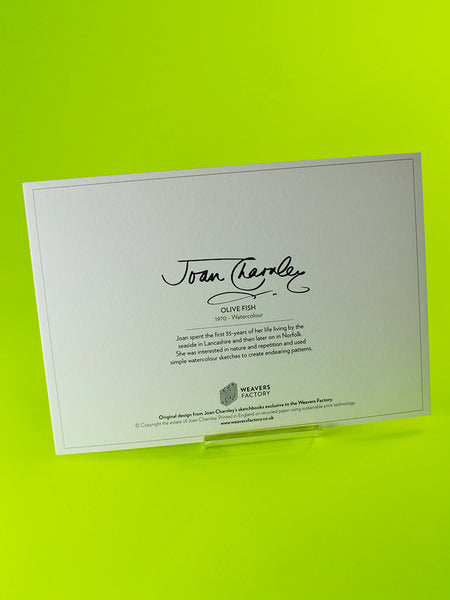 Olive Fish by Joan Charnley (original 1970 watercolour design from Joan Charnley's sketchbooks)