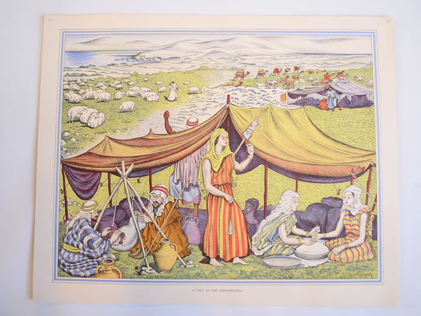 Macmillan's Teaching in Practice Primary Education Classroom Poster: No 12 - A Tent of the Shepherd Men