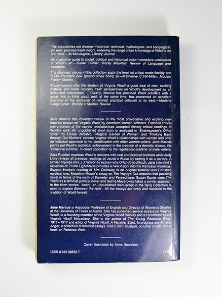 New Feminist Essays on Virginia Woolf ed. by Jane Marcus Macmillan (1985, first reprint of title first published in 1981)