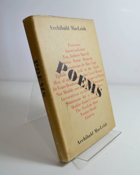 Poems by Archibald MacLeish (Boriswood / 1935)