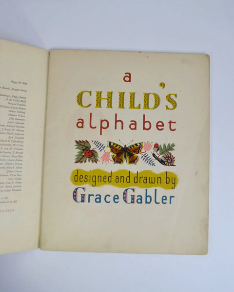 A Child's Alphabet designed and drawn by Grace Gabler (Penguin Books / Second reprint, 1948)