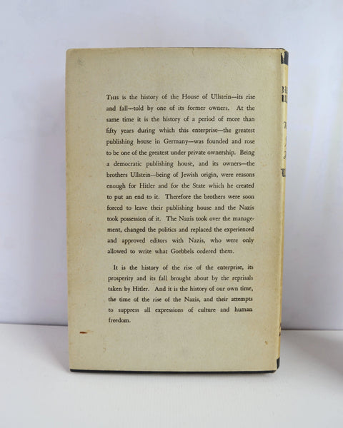 The Rise and Fall of the House of Ullstein by Herman Ullstein (Nicholson & Watson / Undated)
