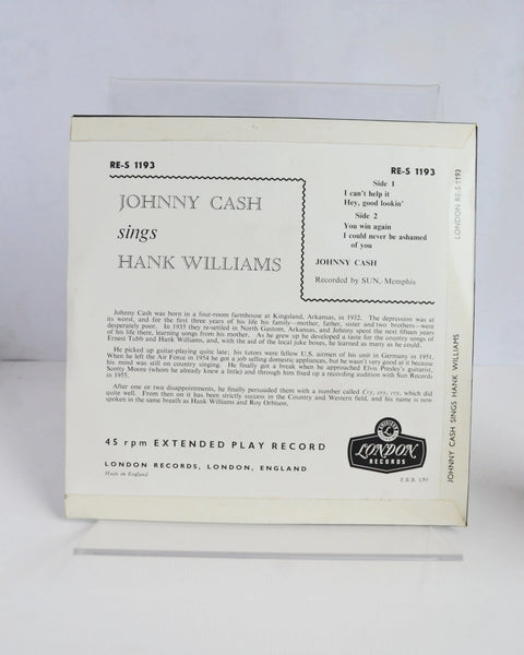 Johnny Cash Sings Hank Williams (London Records / RES 1193)