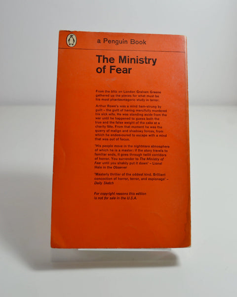 The Ministry of Fear by Graham Greene (Penguin / 1963)