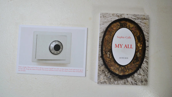 My All by Sophie Calle (Actes Sud / 2015)