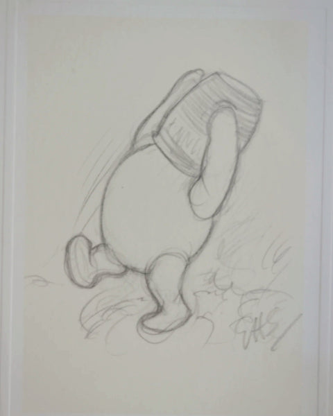 Winnie the Pooh: 'Bother!' he said, inside the Jar – Sketches by E. H. Shepard