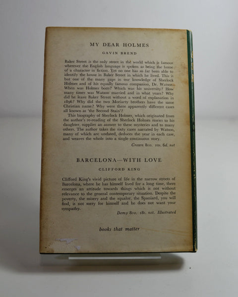 The Private Life of Sherlock Holmes by Vincent Starrett (George Allen &  Unwin Ltd / 1961)