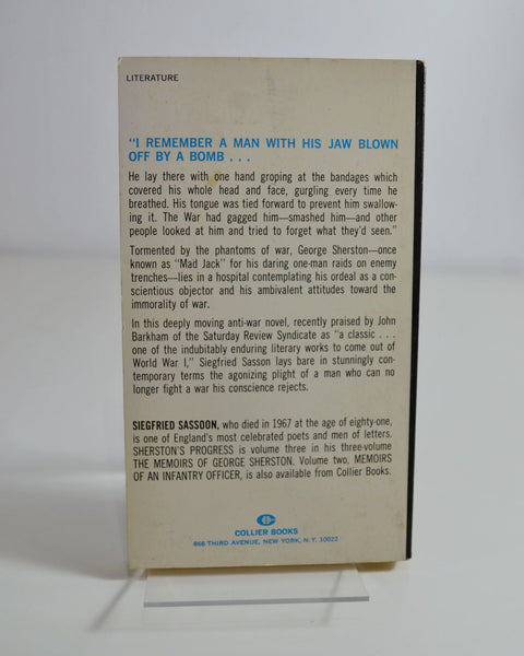 Sherston's Progress by Siegfried Sassoon (Collier Books / 1969)