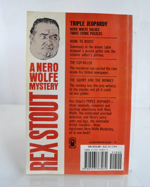 Triple Jeopardy: A Nero Wolfe Threesome by Rex Stout (Bantam Books / 4th Printing)
