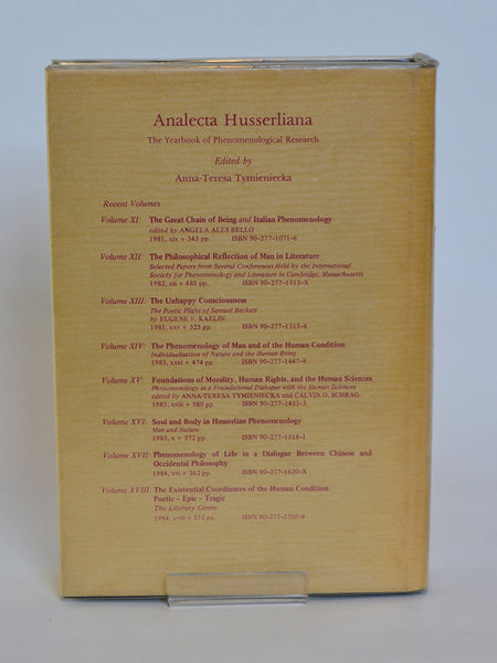 Analecta Husserliana: The Yearbook of Phenomenological Research Ed. by Anna-Teresa Tymieniecka