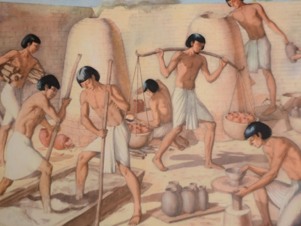 Macmillan's Teaching in Practice Primary Education Classroom Poster: No 8 - Egyptian Potters of the Pyramid Age