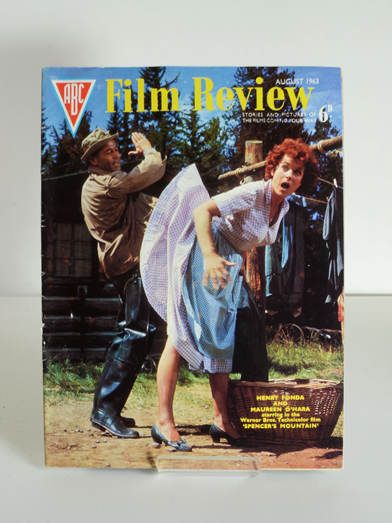 ABC Film Review Vol 13 No 8 (August 1963). Henry Fonda and Maureen O'Hara in Spencer's Mountain.
