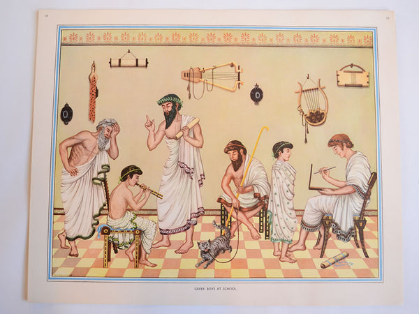 Macmillan's Teaching in Practice Primary Education Classroom Poster: No 10 - Greek Boys at School