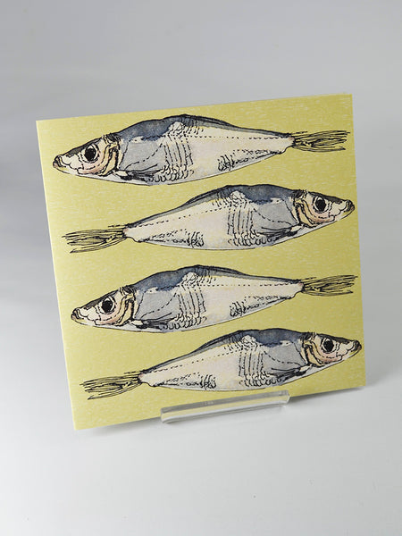 Herring Whitebait by Joan Charnley (original 1971 ink and watercolour design from Joan Charnley's sketchbooks)
