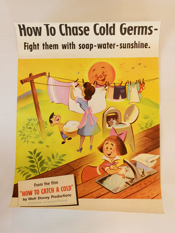 How to Chase Cold Germs: Fight Them With Soap-Water-Sunshine (Walt Disney Productions / 1951)