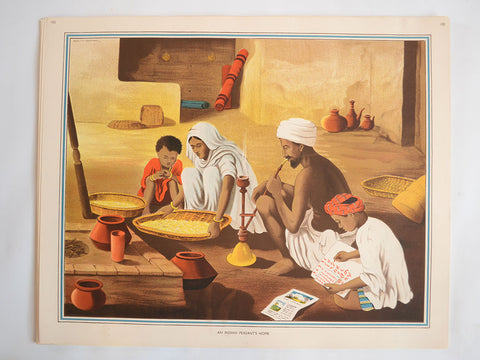 Macmillan's Teaching in Practice Primary Education Classroom Poster: No 102 - An Indian Peasant's Home