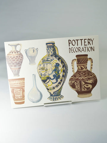 Pottery Decoration by Joan Charnley (original 1947 pencil and watercolour design from Joan Charnley's sketchbo